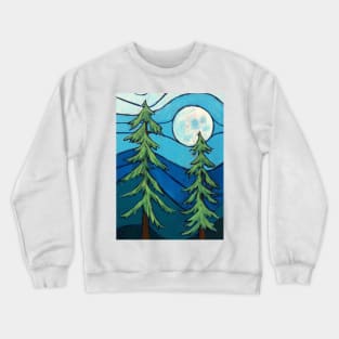 Evergreen Moon Crewneck Sweatshirt